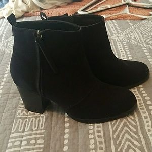 Black Suede Booties